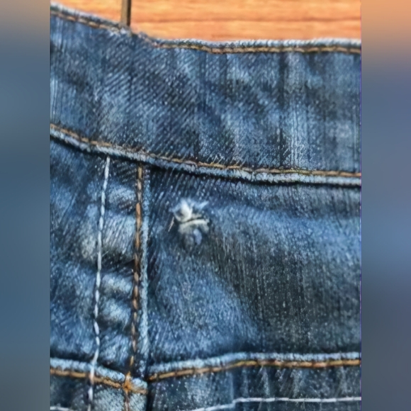 Luxury Blues Long Denim Cuffed Shorts - Picture 6 of 6